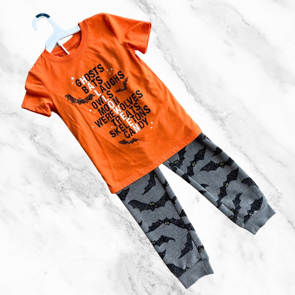 NEW! Cat & Jack Halloween Bats Joggers 2 Piece Outfit/Set SIZE 5